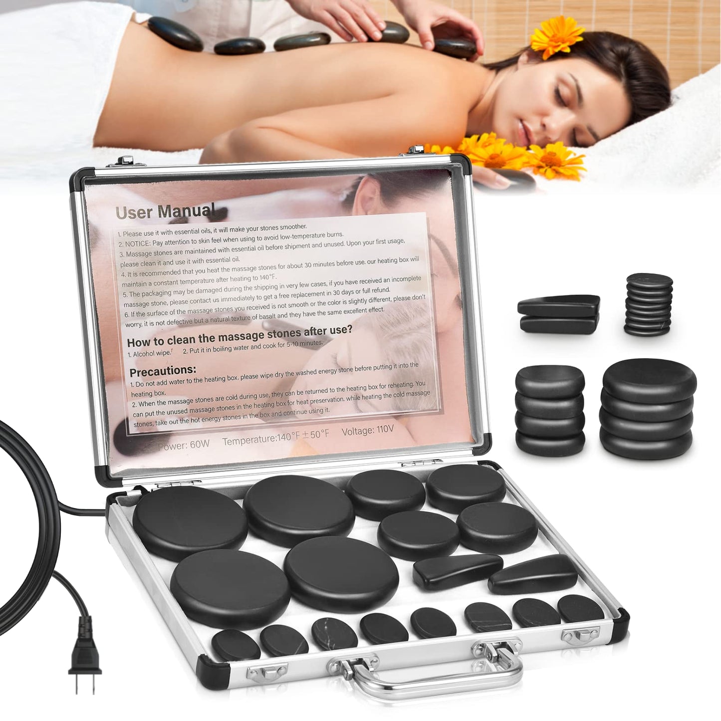 Massage Heating Stones With Heater